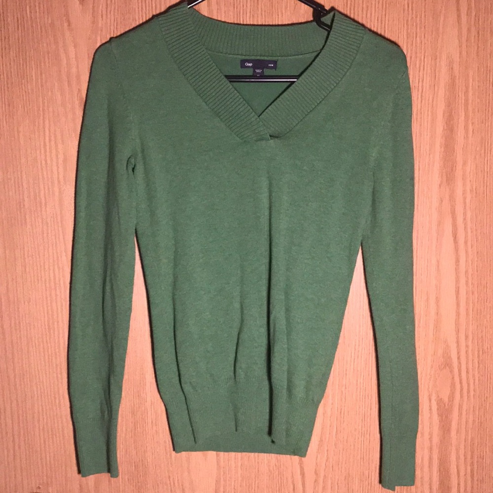 XS green gap sweater